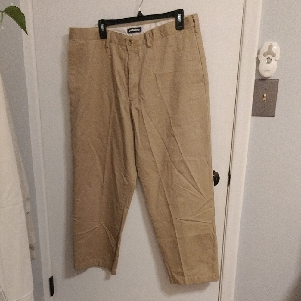 Lands End Men's Tan Chinos, Comfort Waist